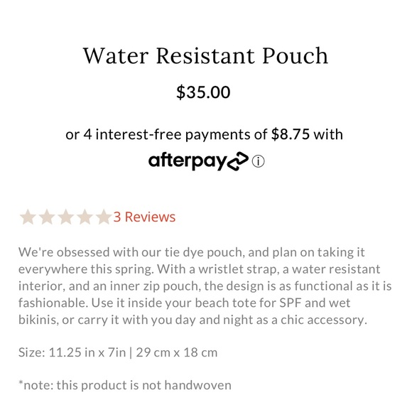 Poolside Water Resistant Pouch NIP - Picture 2 of 8